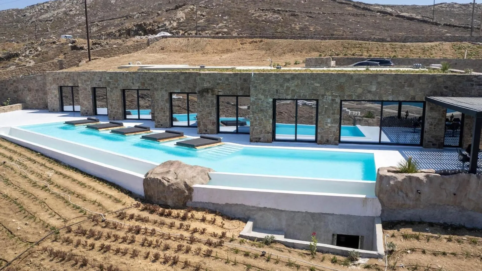 Extraordinary Mykonos Villa Villa Shifu 6 Bedrooms Unique Aegean Sea Views Private Infinity Pool Ftelia Beach Ano Mera 0*,  Grekland