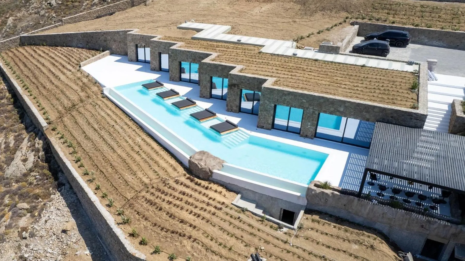 Extraordinary Mykonos Villa Villa Shifu 6 Bedrooms Unique Aegean Sea Views Private Infinity Pool Ftelia Beach Ano Mera Grekland