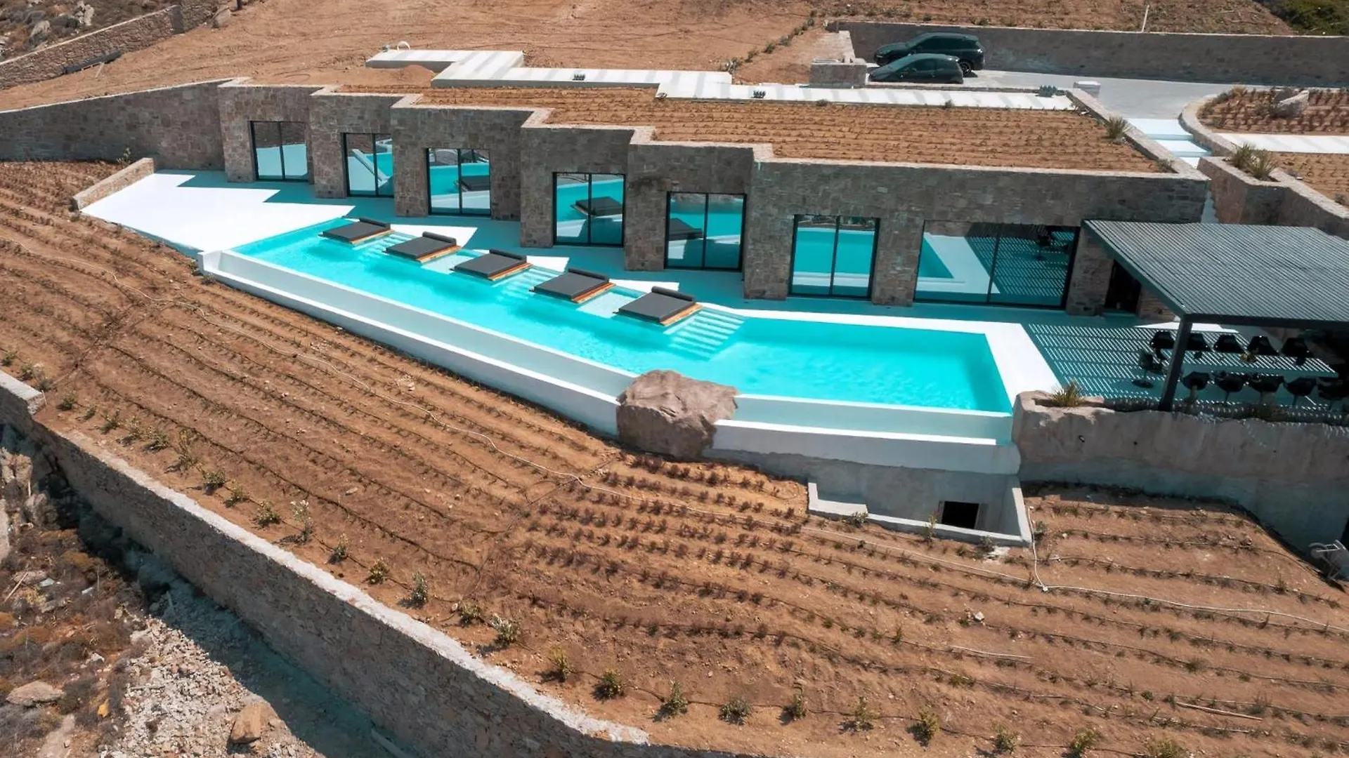 Extraordinary Mykonos Villa Villa Shifu 6 Bedrooms Unique Aegean Sea Views Private Infinity Pool Ftelia Beach Ano Mera 0*,  Grekland