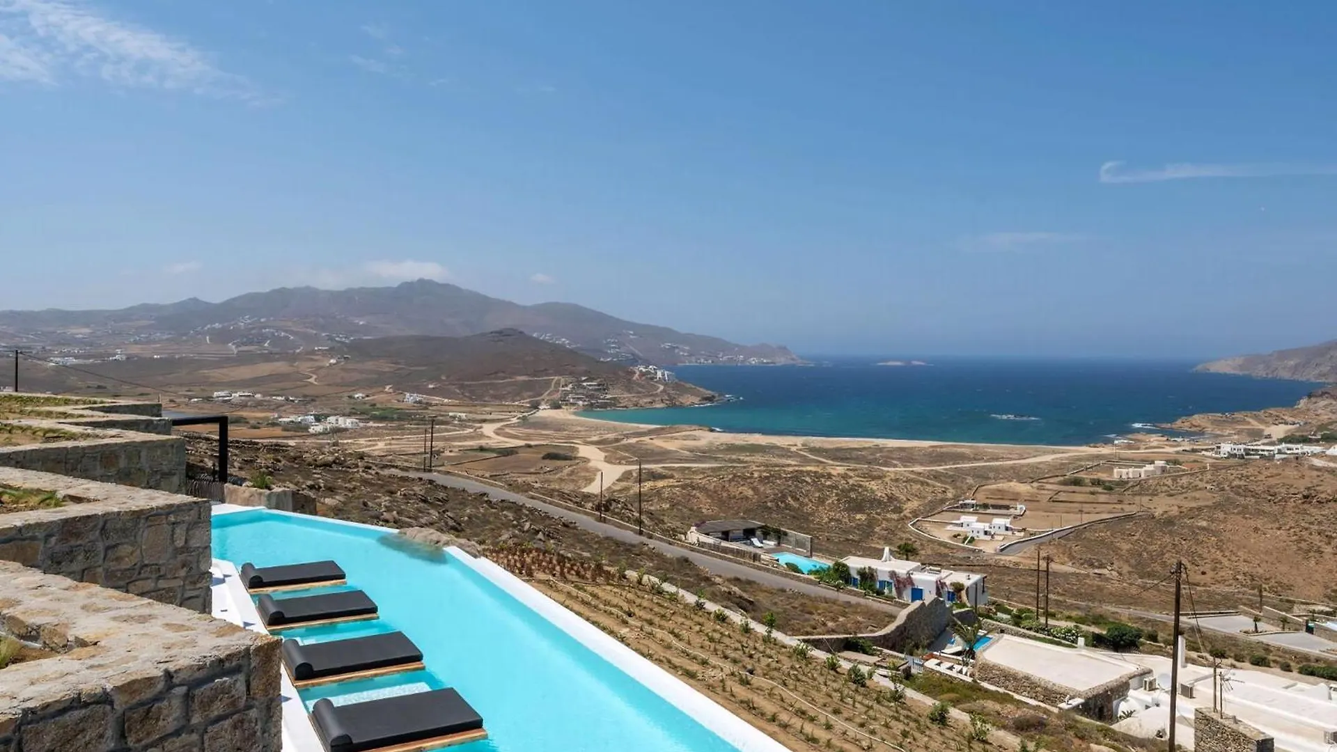 Extraordinary Mykonos Villa Villa Shifu 6 Bedrooms Unique Aegean Sea Views Private Infinity Pool Ftelia Beach Ano Mera Grekland